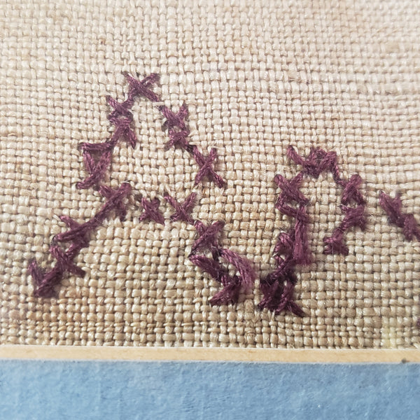 Antique Framed American School Girl Needlepoint Alphabet Sampler Mary Ann Jacoby 1832