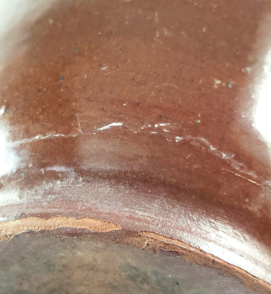 Pair of Old Glazed Crocks 2 Quart & 1 Quart