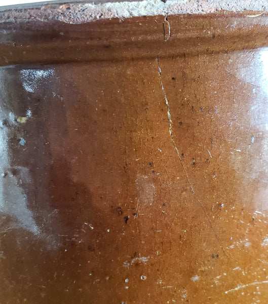 Pair of Old Glazed Crocks 2 Quart & 1 Quart
