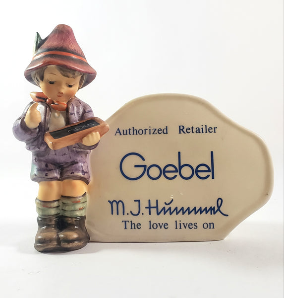 Goebel Hummel The Love Lives On School Boy Retailer Store Display Figurine 1980s