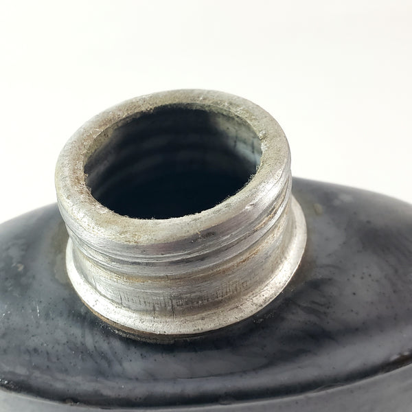 Antique Gray Graniteware Enamelware Flask 18 Fluid Ounce