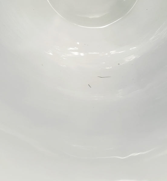 Large Antique White Ironstone Pitcher Bow & Tassel 12" by Burgess & Goddard England