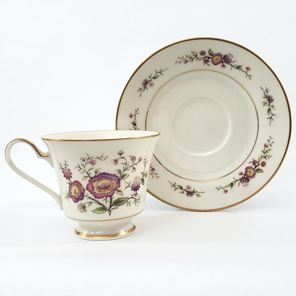 Noritake ASIAN SONG Floral Ivory Porcelain China 5 Piece Place Setting - Pattern 7151