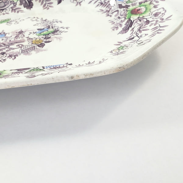 Antique Ironstone Transferware Platter TYROL 15 3/4" John Wedgwood England