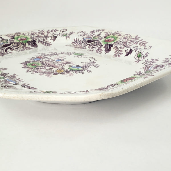 Antique Ironstone Transferware Platter TYROL 15 3/4" John Wedgwood England