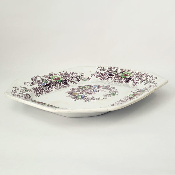 Antique Ironstone Transferware Platter TYROL 15 3/4" John Wedgwood England
