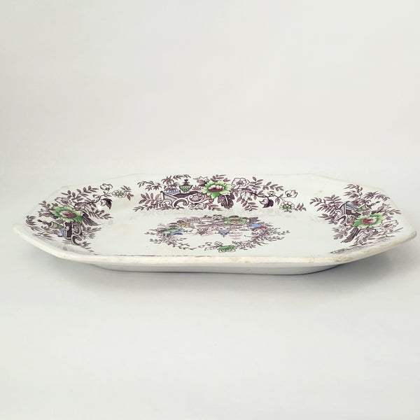 Antique Ironstone Transferware Platter TYROL 15 3/4" John Wedgwood England
