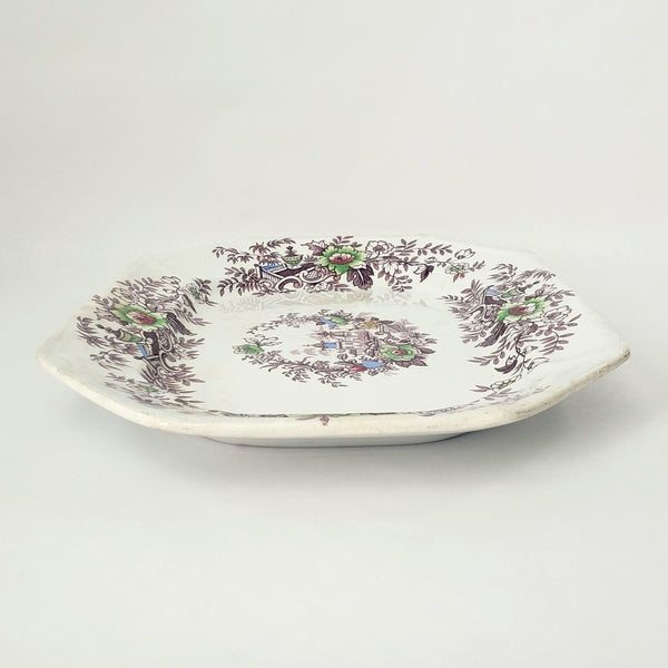 Antique Ironstone Transferware Platter TYROL 15 3/4" John Wedgwood England