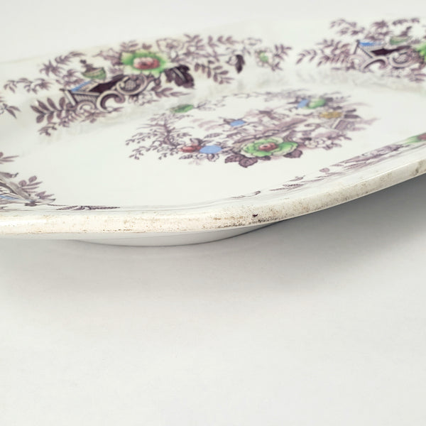 Antique Ironstone Transferware Platter TYROL 15 3/4" John Wedgwood England