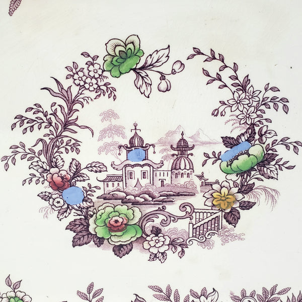 Antique Ironstone Transferware Platter TYROL 15 3/4" John Wedgwood England
