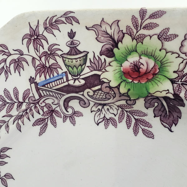 Antique Ironstone Transferware Platter TYROL 15 3/4" John Wedgwood England