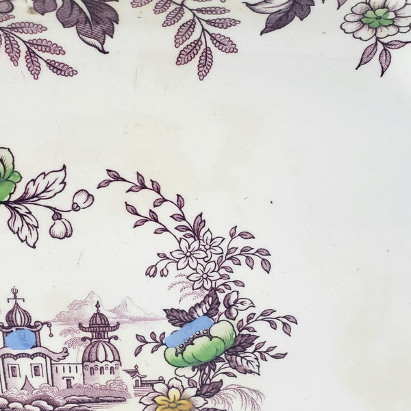 Antique Ironstone Transferware Platter TYROL 15 3/4" John Wedgwood England