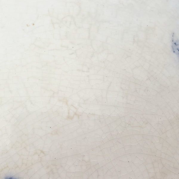 Large Antique Oval Flow Blue Serving Platter 17 ¾” ROYAL Pattern New Wharf Pottery England