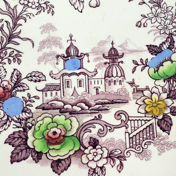 Antique Ironstone Transferware Platter TYROL 15 3/4" John Wedgwood England