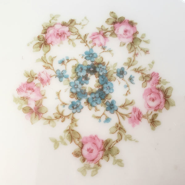 Three Piece Antique Porcelain Dinnerware Plates Haviland & Co Limoges France