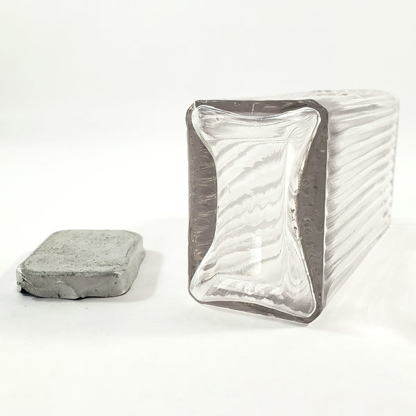 Antique Glass Spice Storage Jar Rectangular Mission Blank Label Circa 1912