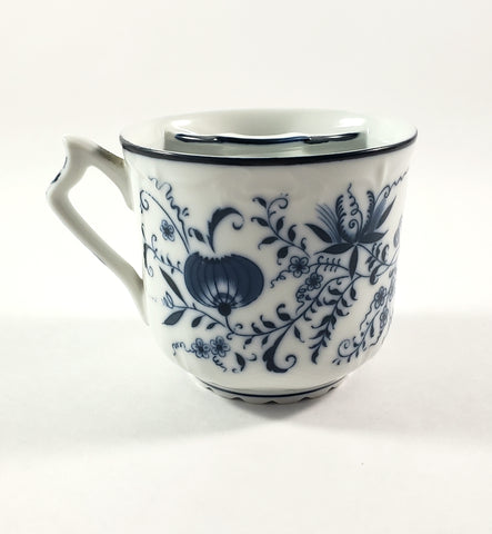 Vintage Blue Onion Porcelain Mustache Cup Arnart