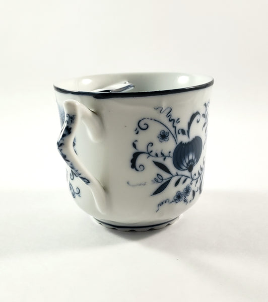 Vintage Blue Onion Porcelain Mustache Cup Arnart