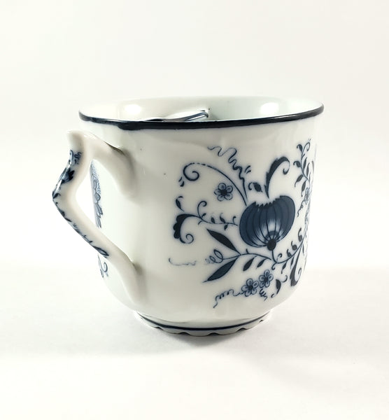 Vintage Blue Onion Porcelain Mustache Cup Arnart