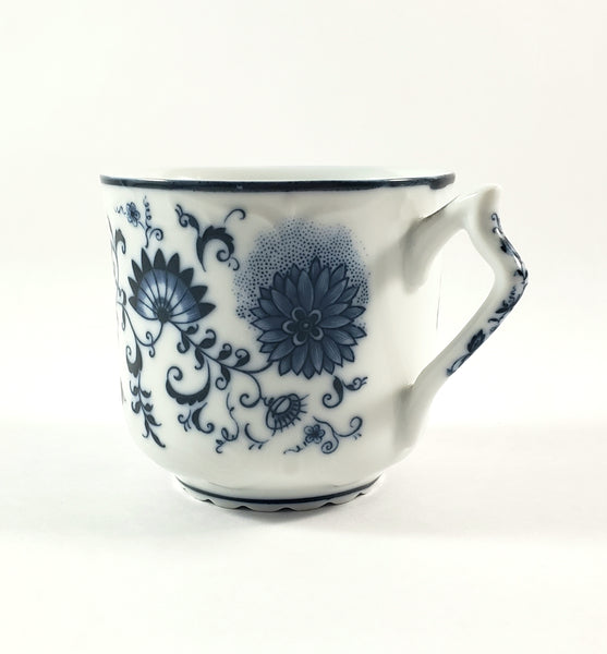 Vintage Blue Onion Porcelain Mustache Cup Arnart
