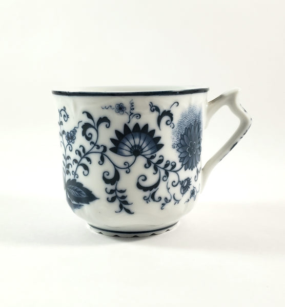 Vintage Blue Onion Porcelain Mustache Cup Arnart