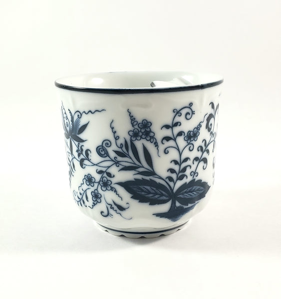 Vintage Blue Onion Porcelain Mustache Cup Arnart