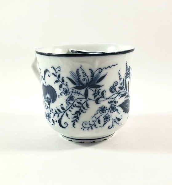 Vintage Blue Onion Porcelain Mustache Cup Arnart
