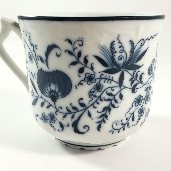 Vintage Blue Onion Porcelain Mustache Cup Arnart