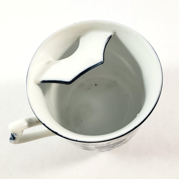 Vintage Blue Onion Porcelain Mustache Cup Arnart