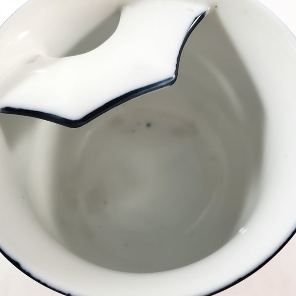 Vintage Blue Onion Porcelain Mustache Cup Arnart