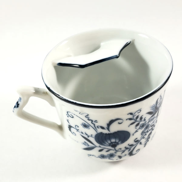 Vintage Blue Onion Porcelain Mustache Cup Arnart