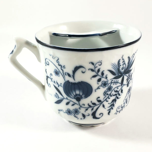 Vintage Blue Onion Porcelain Mustache Cup Arnart