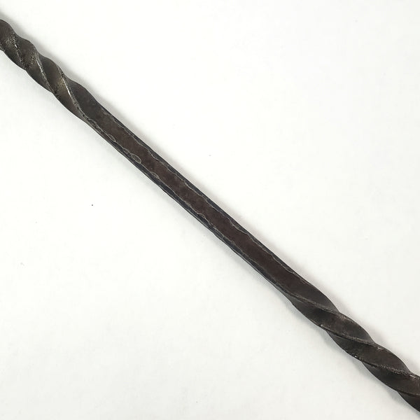 Vintage Forged Wrought Iron Flesh Fork "Heart Handle" Twisted 2 Pronged