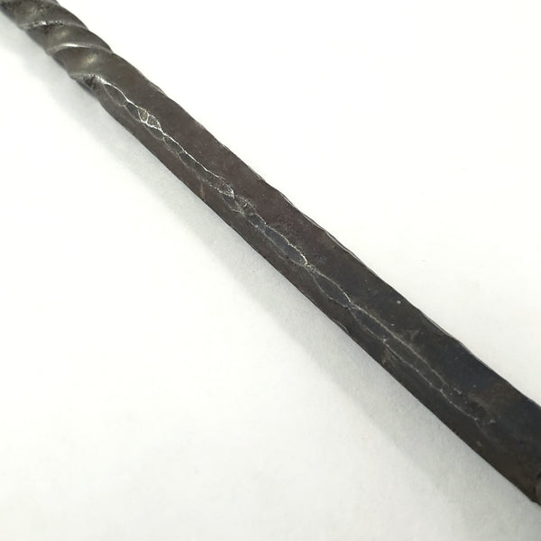 Vintage Forged Wrought Iron Flesh Fork "Heart Handle" Twisted 2 Pronged