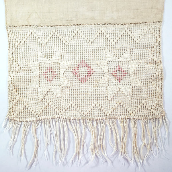 19th Century Pennsylvania German Embroidered Show Towel 48" Initialed H R Dated 1833