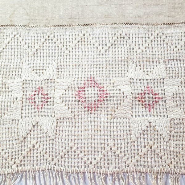 19th Century Pennsylvania German Embroidered Show Towel 48" Initialed H R Dated 1833