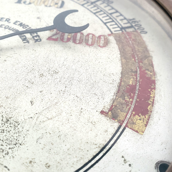 Vintage Fred S. Carver 16,000 PSI Hydraulic Pressure Gauge New York