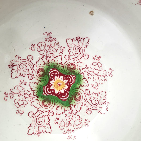 Antique Polychrome Transferware Rice Bowl Zamara by Francis Morley & Co. England