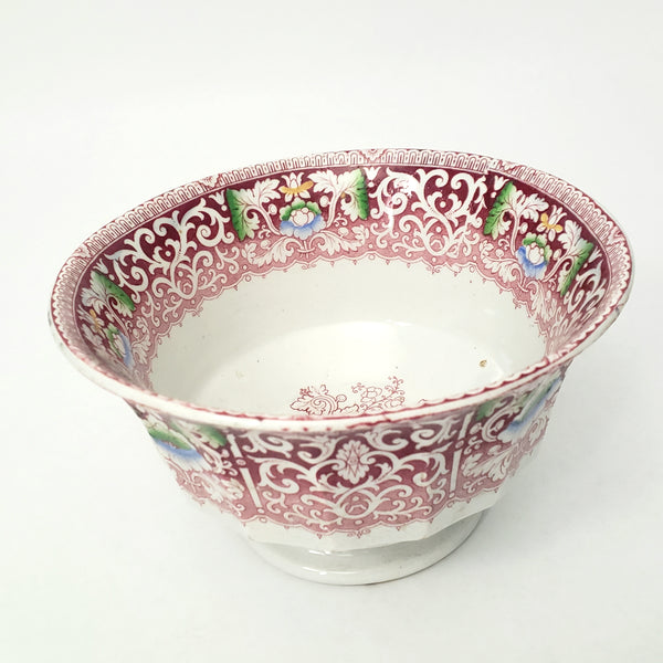 Antique Polychrome Transferware Rice Bowl Zamara by Francis Morley & Co. England