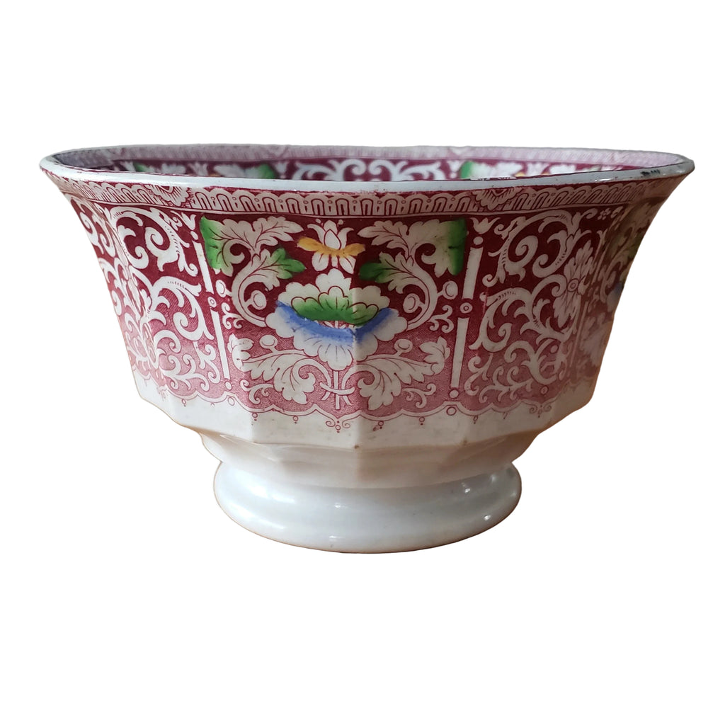 Antique Polychrome Transferware Rice Bowl Zamara by Francis Morley & Co. England