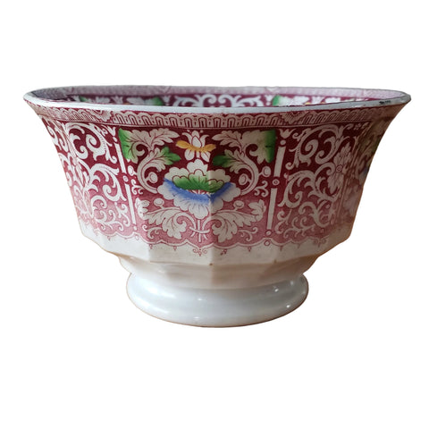 Antique Polychrome Transferware Rice Bowl Zamara by Francis Morley & Co. England