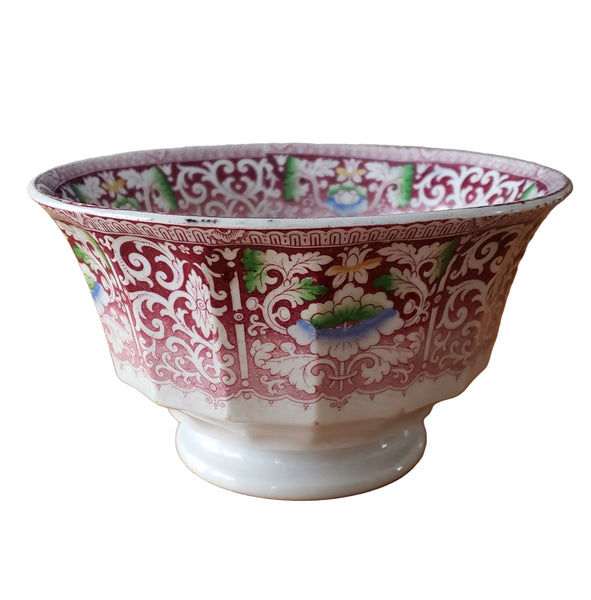 Antique Polychrome Transferware Rice Bowl Zamara by Francis Morley & Co. England
