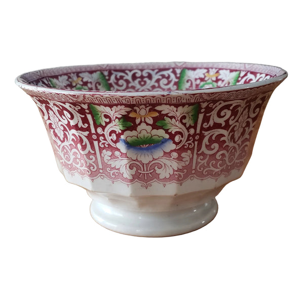 Antique Polychrome Transferware Rice Bowl Zamara by Francis Morley & Co. England