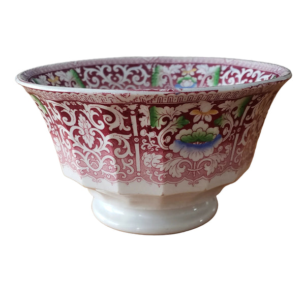 Antique Polychrome Transferware Rice Bowl Zamara by Francis Morley & Co. England