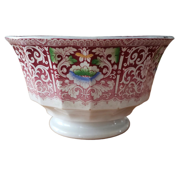 Antique Polychrome Transferware Rice Bowl Zamara by Francis Morley & Co. England