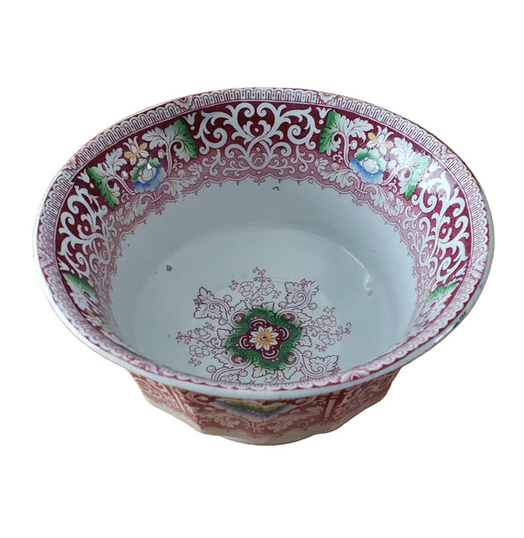 Antique Polychrome Transferware Rice Bowl Zamara by Francis Morley & Co. England