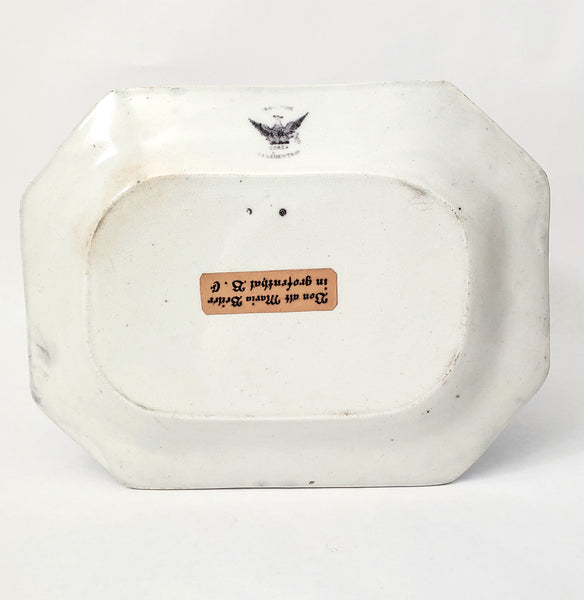 Antique Black Mulberry Ironstone Transferware Platter COREA 10 ½” J. Clementson England