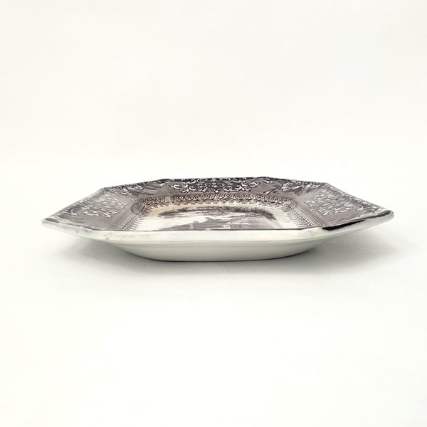 Antique Black Mulberry Ironstone Transferware Platter COREA 10 ½” J. Clementson England