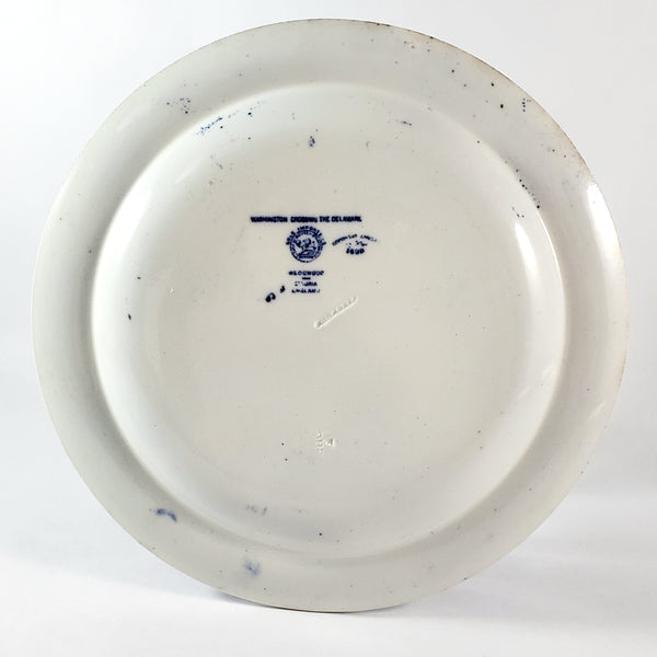Wedgwood Historical Cobalt Blue Transfer 9" Plate Washington Crossing the Delaware Etruria