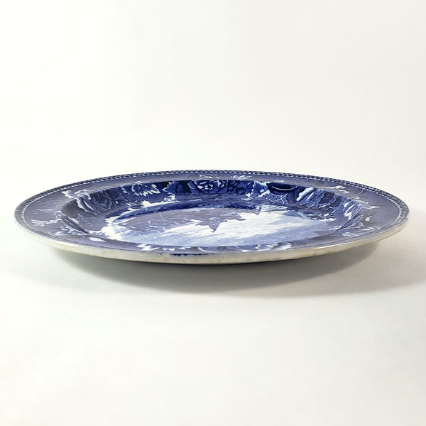 Wedgwood Historical Cobalt Blue Transfer 9" Plate Washington Crossing the Delaware Etruria